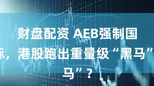 财盘配资 AEB强制国标，港股跑出重量级“黑马”？